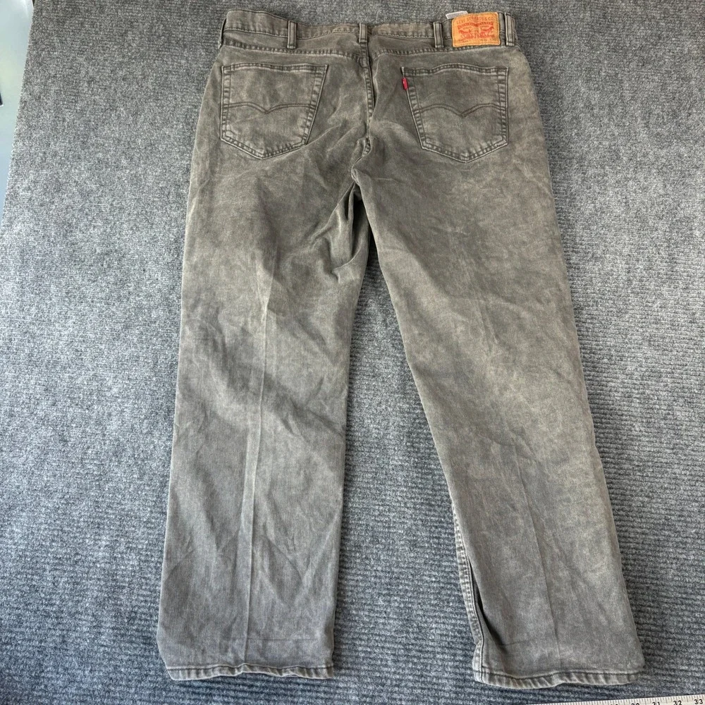 Levis 541 Athletic Taper Jeans Mens 38x30 Gray Acid Wash Denim Pants CW-0317
